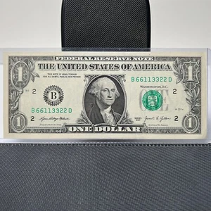 Multiple Pairs Fancy serial Number One Dollar Bill B 66113322 D Crisp UNC - Picture 1 of 2