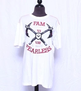 Nike Fam Fearless Embroidered Rare T Shirt 406107-100 Men's Sz Large White Red - Picture 1 of 5