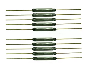 10 Stück Reedschalter 14mm x 2mm Reedkontakt Schließer Reed Kontakt 200V 0,5A - Bild 1 von 1