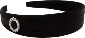 Mia Fashion Stirnband, Seidenhaarschmuck mit glitzerndem Strass Cluster, schwarz - Bild 1 von 1