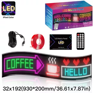 APP Programmable Car LED Sign Scrolling Message Display Board Screen RGB 6 Sizes - Picture 1 of 22