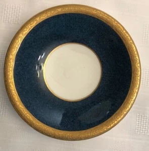 One Berry Bowl 1926 azul cobalto y oro ROYAL WORCESTER - Imagen 1 de 7