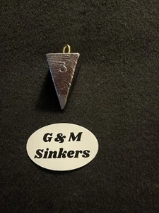 30 3 oz Pyramid Sinkers Fishing Weights.  Top Grade Lead.  Made In The USA - Picture 1 of 1