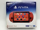 Sony Ps Vita 2000 Metallic Red Wi-fi Model W/box Minecraft Pch-2000za26 400177