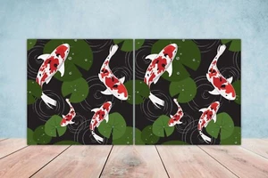 Koi Fisch Keramik Wandfliesen Küche Dusche Backsplash japanische Fliesen Japan - Bild 1 von 6