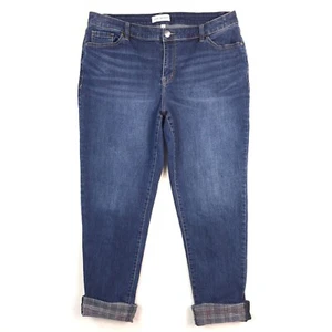 Lane Bryant Magic Signature Boyfriend kurze Capri Damenjeans blau Größe 14 - Bild 1 von 14