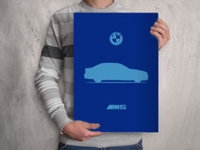 POSTER - BMW M5 E39 - (A4 A3 A2 )  Car Silhouette 5 series