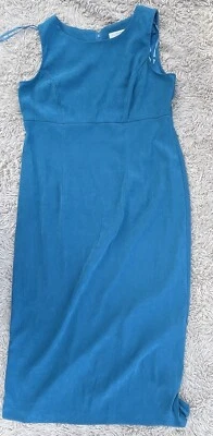 Sag Harbor Women's size 14 Teal Green Stretch Sleeveless Dress - Image 1 of 3