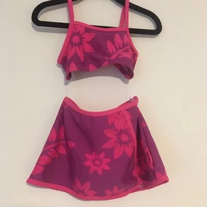 Baby Gap 2-Piece Bathing Suit Swim, 2 Years Floral Skirt Pink Purple Tankini NEW - Picture 1 of 11