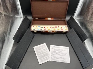 Rummy Kunstleder Koffer Braun Gesellschaftsspiel - Vollständig - Bild 1 von 5