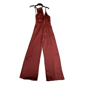 Lulus Womens Wide Leg One Piece Jumpsuit Sz XS Strappy 70s Disco Retro New - Picture 1 of 14