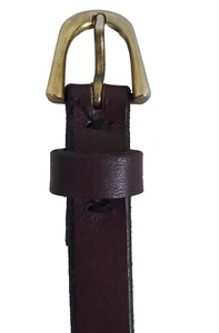 Vintage Etienne Aigner Belt Womens Size Small 28 Burgundy Leather Logo A - Picture 1 of 4