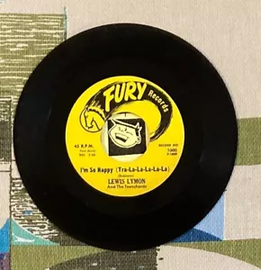 Lewis Lymon and The Teen chords 45 I'm so Happy / Lydia R&B Doo Wop EX - Imagen 1 de 2