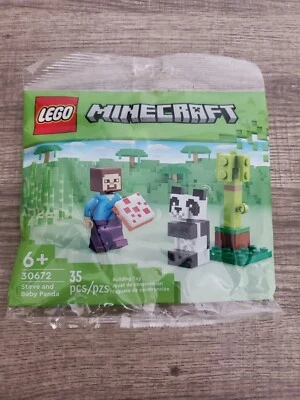 Lego Minecraft Steve y Baby Panda 30672 Juego de Bolsa de Polietileno Nuevo Precintado 2024 Foto 1 de 4