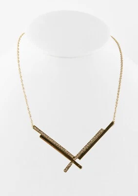 Colar de feixe de lua folheado a ouro CC Skye - Imagem 1 de 3