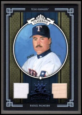 2005 Diamond Kings Materials Framed Blue #418 Rafael Palmeiro Bat-Pants 047/100 - Image 1 of 2