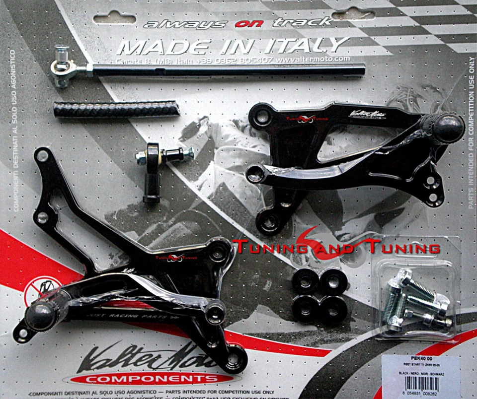 COMMANDES RECULEES VALTERMOTO TYPE 1  POUR KAWASAKI ZX-6R 636 2005-2006 (PEK40) - Photo 1/1