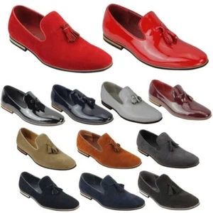 Hommes à Enfiler Simili Cuir Daim Mocassins Conduite Chaussures Gland Modèle UK - Imagen 1 de 64