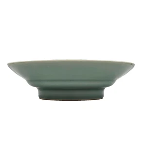 Antique Japanese Edo Period Nabeshima Stepped Celadon Glazed Porcelain Bowl - Picture 1 of 11