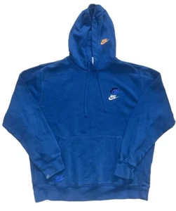 Nike Hoodie Large Blue Pullover Multi Futura Triple Swoosh Logo Streetwear - Picture 1 of 7