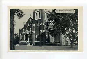 Postal de colección de la Misa de Mansfield MA, Iglesia Católica de Santa María - Imagen 1 de 2