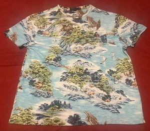 Polo Ralph Lauren Uomo Taglia L Blu AOP Tasca T-Shirt Maglietta Manica Corta Aquile - Foto 1 di 3