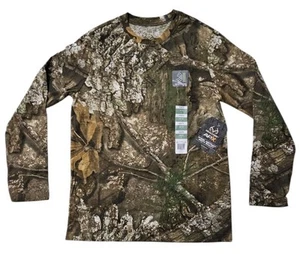 Realtree APX Scent Control Maglietta a Maniche Lunghe Mimetica da Caccia Giovanile Grande (10-12) - Foto 1 di 4