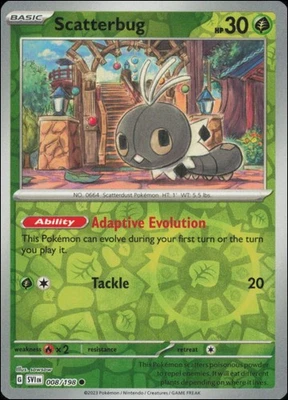 Pokemon - Scatterbug #008/198 - SV01: Scarlet & Violet Base Set Reverse Holo - Image 1 of 2