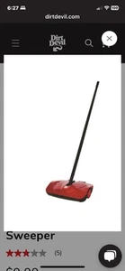 Spazzatrice Dirt Devil di Royal modello PD-10010 non elettrica Simpli-Sweep - Foto 1 di 3