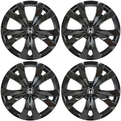 适合 2022 - 2025 本田思域 LX 16 英寸黑色轮毂盖车轮盖 559 - 16BLK 标志套装 — 第 1/4 张图片