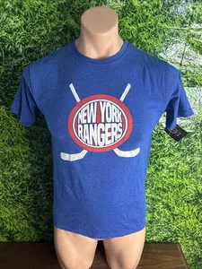 NHL New York Rangers blau kurzärmliges Jugend Large Wes And Willy Shirt - Bild 1 von 5