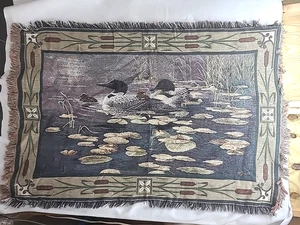Vintage Loon Wildlife Wall Tapestry Sofa Throw 40x60 - Picture 1 of 6