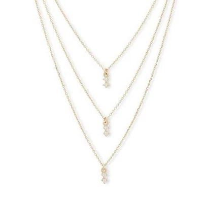 10K Yellow Gold Layered Necklace - Изображение 1 из 4