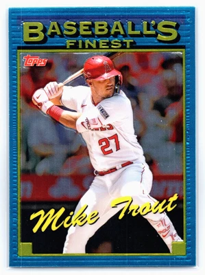MIKE TROUT 2024 TOPPS FINEST BASEBALL'S FINEST LOS ANGELES ANGELS INSERT #93-8 - Image 1 of 2