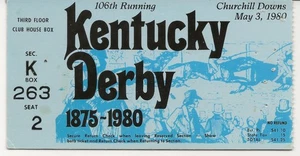 Biglietto Kentucky Derby 1980 stub (rischio originale) - Foto 1 di 2
