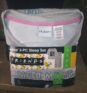 NWT Friends TV Women's Pajama Set, Ladies' 2-pc Sleep Set Central Perk Sz Large - Picture 1 of 4