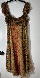 VTG Y2K 90’s Bandolino Prairie Gypsy Fairy Romantic Boho Midi Chiffon Dress Sz12 - Picture 1 of 11