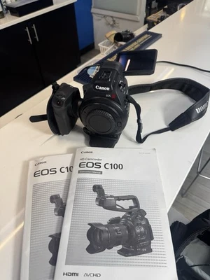 Canon C100 Mark I Camcorder w/ Top Handle, Side Grip, Two Batteries, & Charger - Image 1 of 4