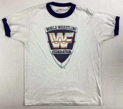 Camiseta de colección de la Federación Mundial de Lucha Libre Timbre WWF 1985 Hulk Hogan WWE Foto 1 de 4
