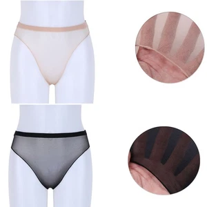 Slip lingerie donna che vedono attraverso rete trasparente calze biancheria intima senza cuciture - Foto 1 di 20