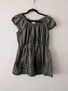 Blouse paysanne vert olive maternité maternité taille S brodée - Photo 1/6