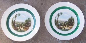 Amsterdam Design Nautilus Shape Homer Laughlin China Two Salad Plates Vintage - Picture 1 of 2