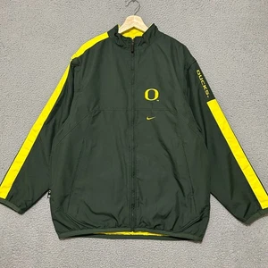 Oregon Ducks Nike Jacke Herren L grün Full Zip Fleece gefüttert abnehmbare Ärmel - Bild 1 von 15