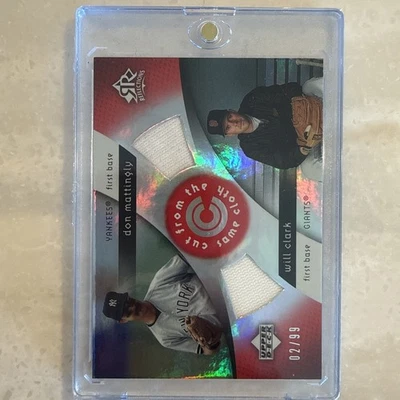 2005 Upper Deck Reflections Don Mattingly Will Clark Relic /99🔥HOT🚨Game Worn - Image 1 of 2