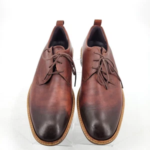 ECCO ST.1 Hybrid Men's Cognac/ Brown Leather Derby Shoes US 9/ 9.5EU 43 - Picture 1 of 10