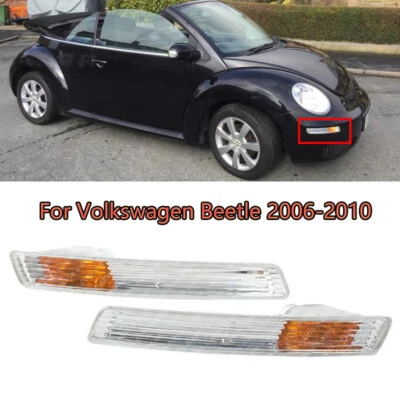 Par de luces de señal de giro del parachoques delantero lámpara diurna para Volkswagen Beetle 2006-2010 Foto 1 de 4