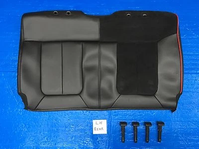 2013 2014 FORD F150 FX4 LEFT REAR SEAT COVER BACKREST LEATHER BLACK & RED CREW - Image 1 of 4