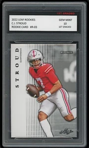 C.J. Stroud 2022-23 Leaf Rookies 1st Graded 10 Rookie Card Ohio State/Texans CJ - Bild 1 von 1