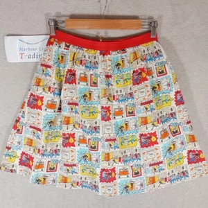 Cath Kidston Skirt Stop Thief Cops & Robbers Comic Strip S Small 8-10 Womens - Picture 1 of 13