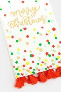 Merry Christmas Cotton Guest Towel - Picture 1 of 2